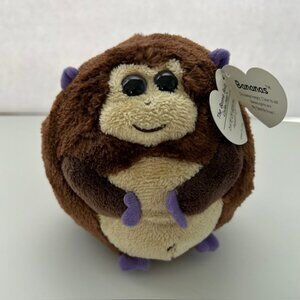 New Ty Beanie Ballz Monkey Bananas 5" 2011 Ball Round Tags